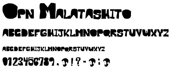OPN Malatashito font